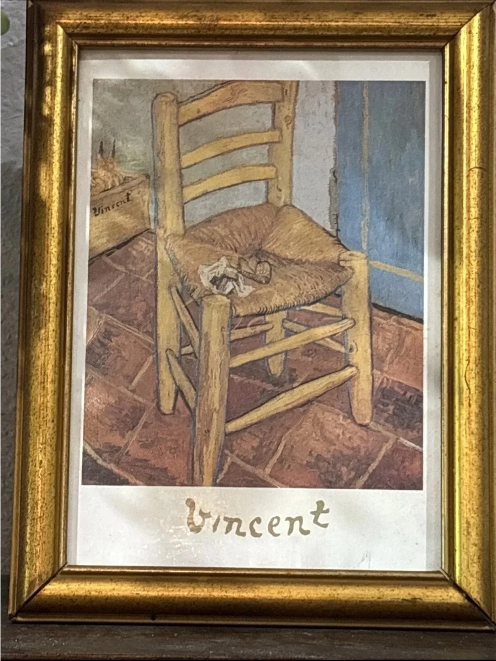 Vincent Framed Art Print in Gold Frame
